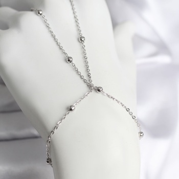 316L Çelik Gümüş Renk Topçuk Zincir Model Kadın Şahmeran