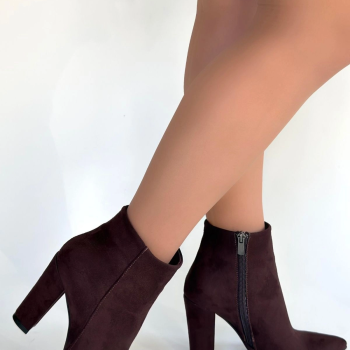 Loora Açık Kahve Süet Topuklu Bot