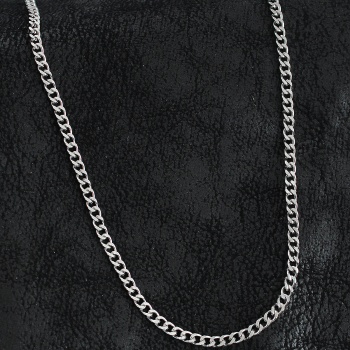 316L Çelik Klasik Zincir Model Gümüş Renk Erkek Kolye