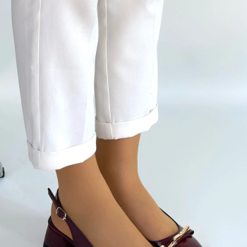 Ricy Bordo Rugan Topuklu Ayakkabı