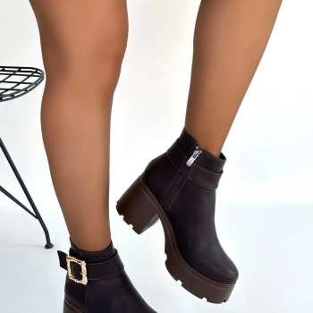 Pinma Acı Kahve Cilt Topuklu Bot