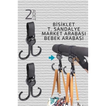 Turk Bebek Arabası Askısı Market Arabası Bisiklet T.Sandalye Askısı 2 ADET