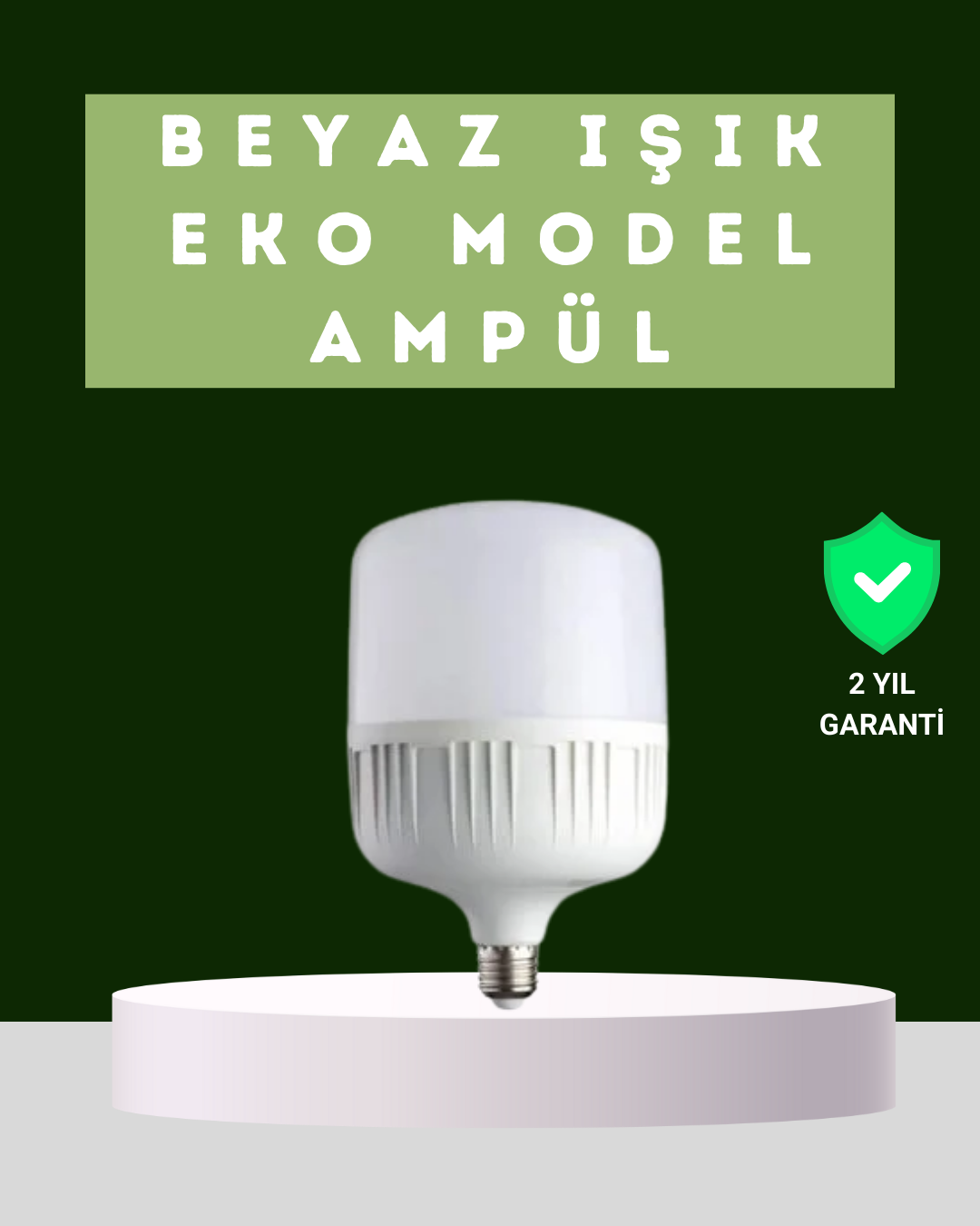 Şarjlı LED Torch Ampul 30 Watt Beyaz Işık Enerji Tasarr...