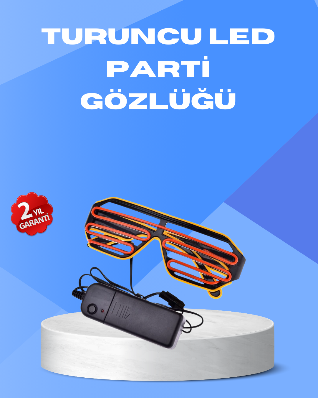 Gece Eğlencelerine Özel Renkli LED Işıklı Gözlük