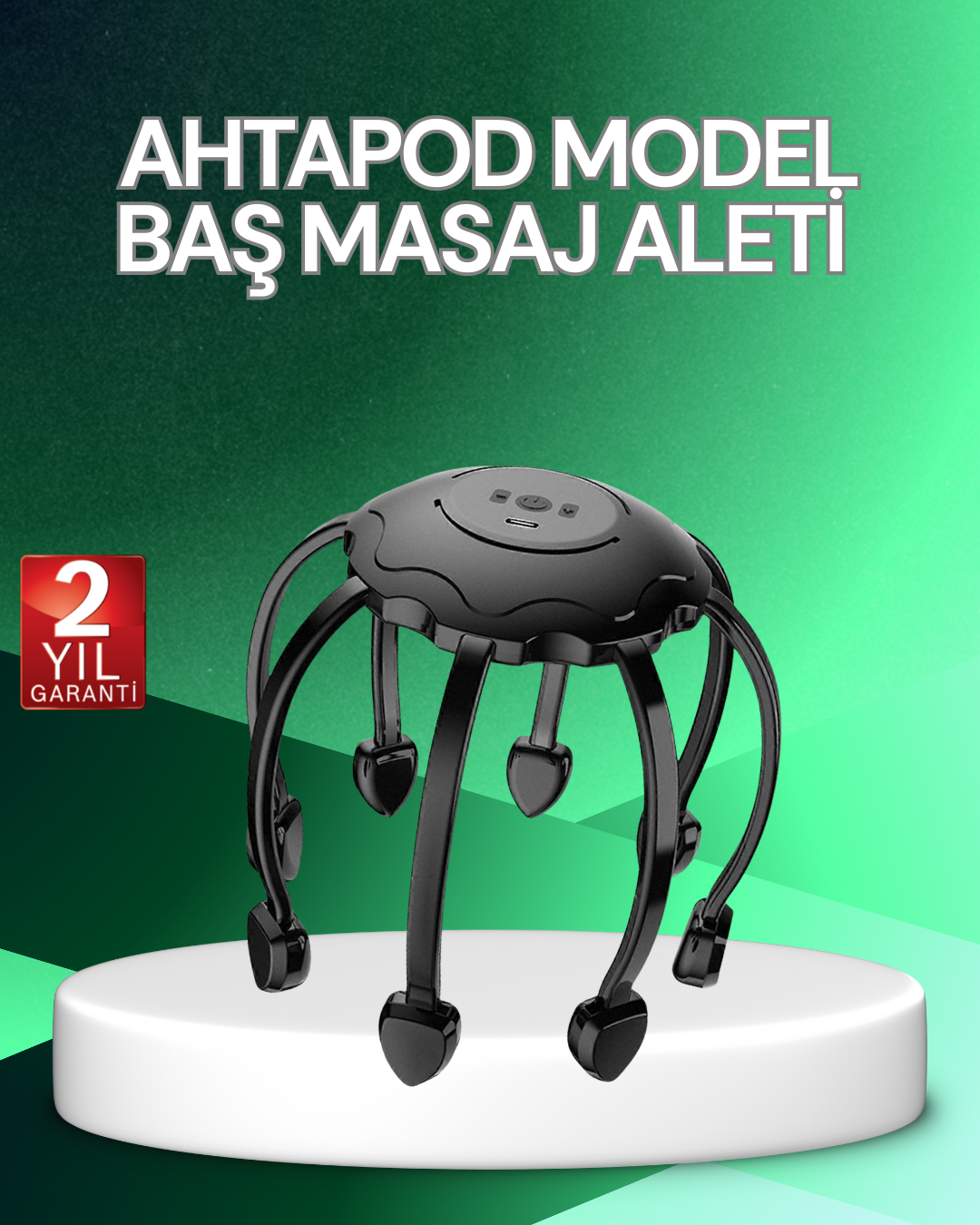 Elektrikli Saç Derisi Masaj Aleti Çok Noktalı Titreşiml...