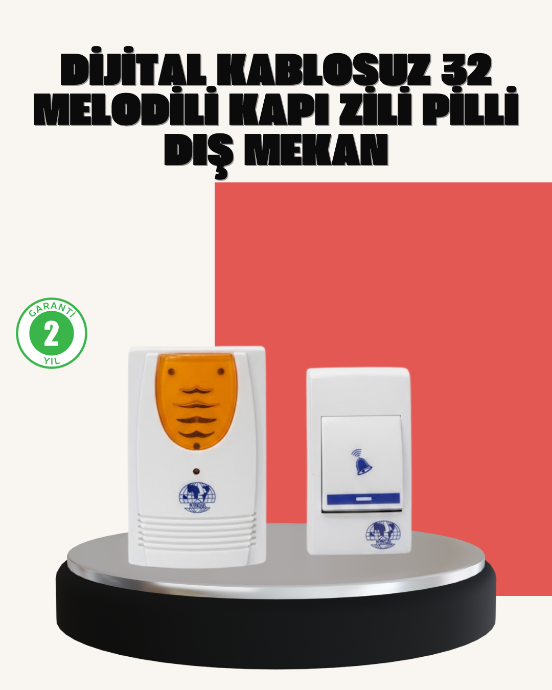 Wireless Kapı Zili Pratik ve Zahmetsiz Günlük Kullanım
