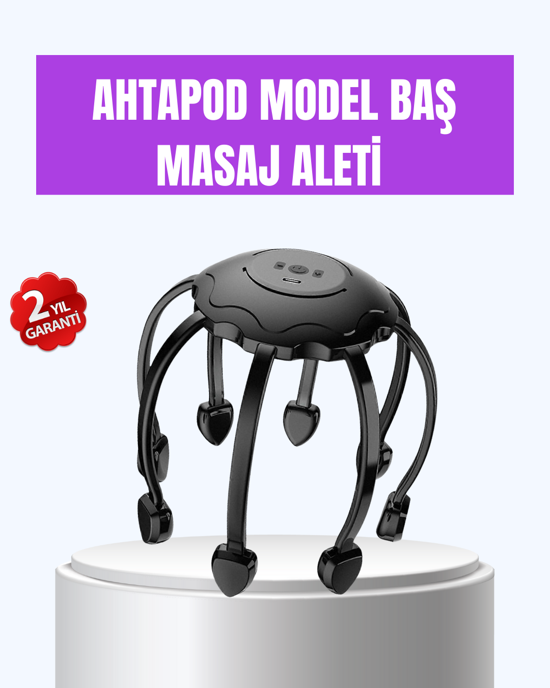 Titreşimli Saç Derisi Masaj Aleti 8 Koll