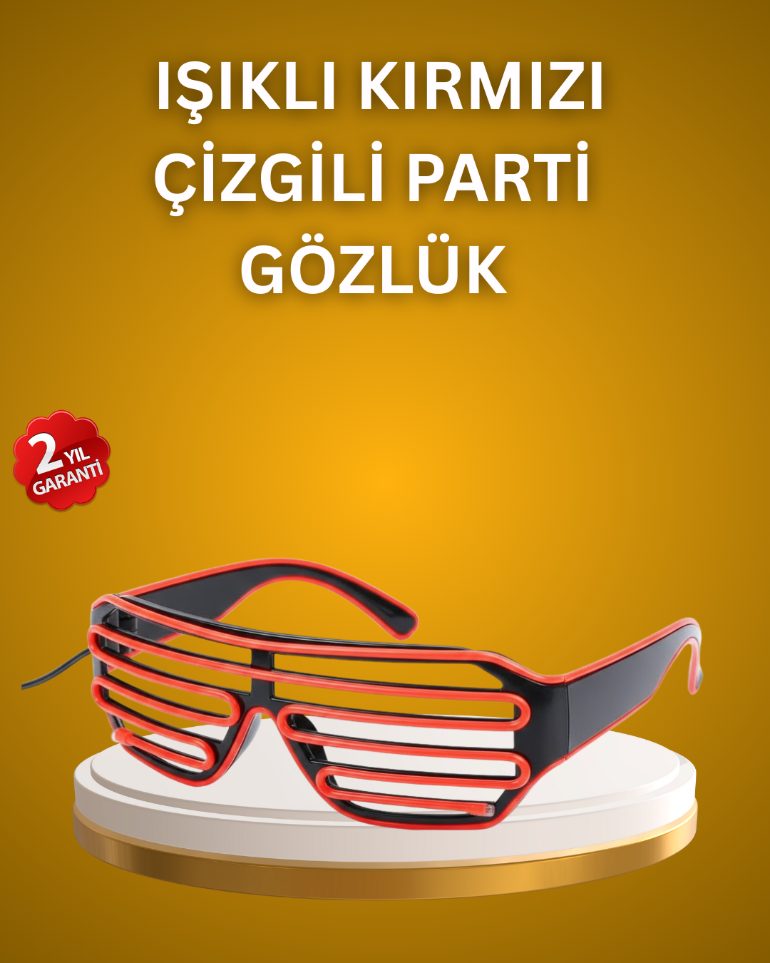 Kutlama ve Etkinliklere Özel LED Işıklı Gözlük