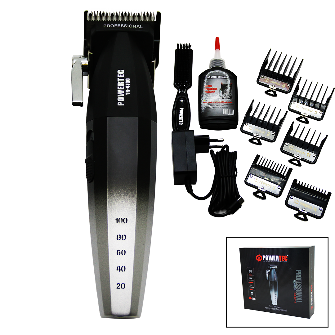 POWERTEC TR-4100 ŞARJLI FONKSİYONLU SAÇ SAKAL TRAŞ MAKİNESİ (4767)