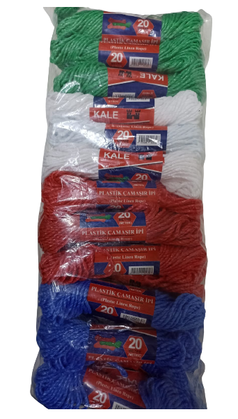 KALE Plastik Çamaşır ipi 20 Metre 24 Adet (4767)