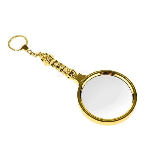 5x90mm Tüm Metal Altın Renkli Hediye Büyüteçoptik Lensler Ile Çinko Alaşım Metal Çerçeve