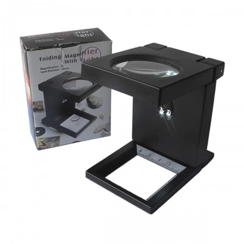 Katlanır Plastıkled Işıklı Test Cıhazı Büyüteç 2.5x90mm