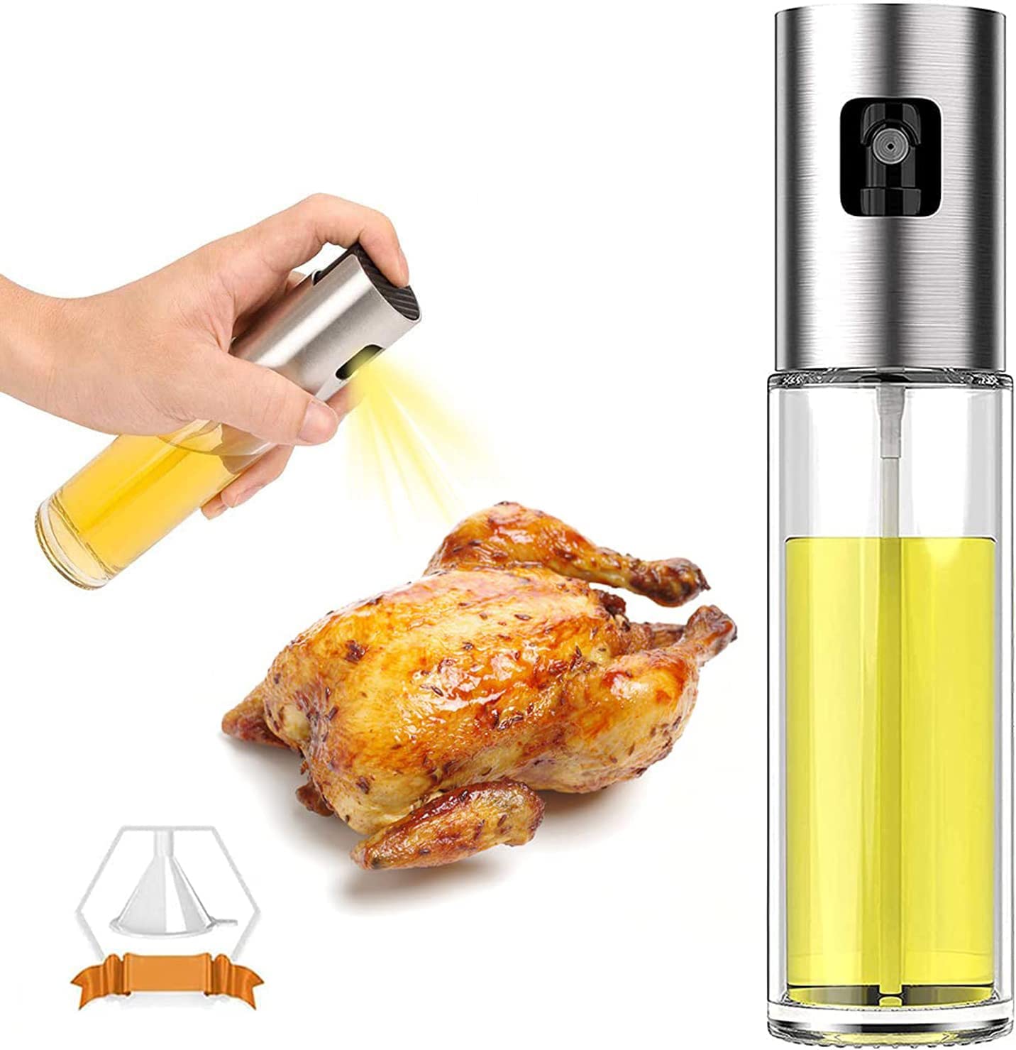 Sprey Cam Şişe Zeytinyağı Sirke Yağ Püskürtücü Yağdanlık 100 ml (4767)