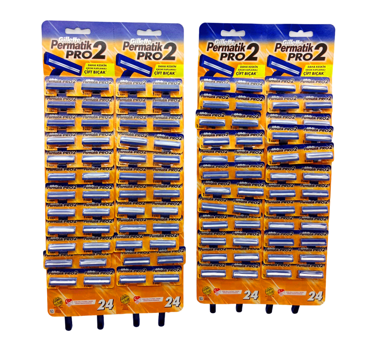 PERMATİK PRO 2 ÇİFT BIÇAKLI SAPLI JİLET 96 PARÇA (4767)