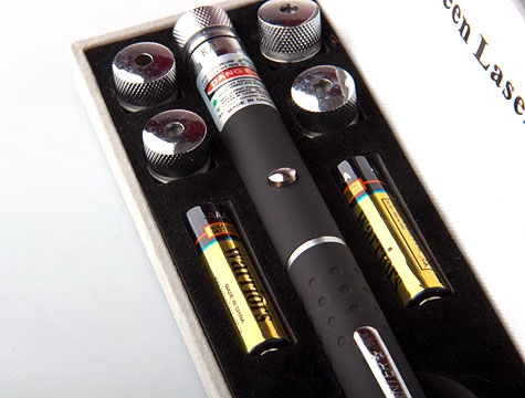 Yeşil Lazer Pointer 50 mW 15 Km Etkili (5 Başlıklı) (4767)