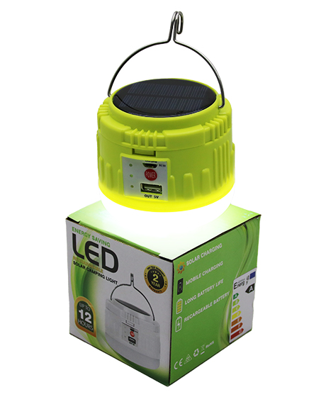 USB - SOLAR ŞARJLI ASKILI KAMP LAMBASI - POWERBANK (4767)