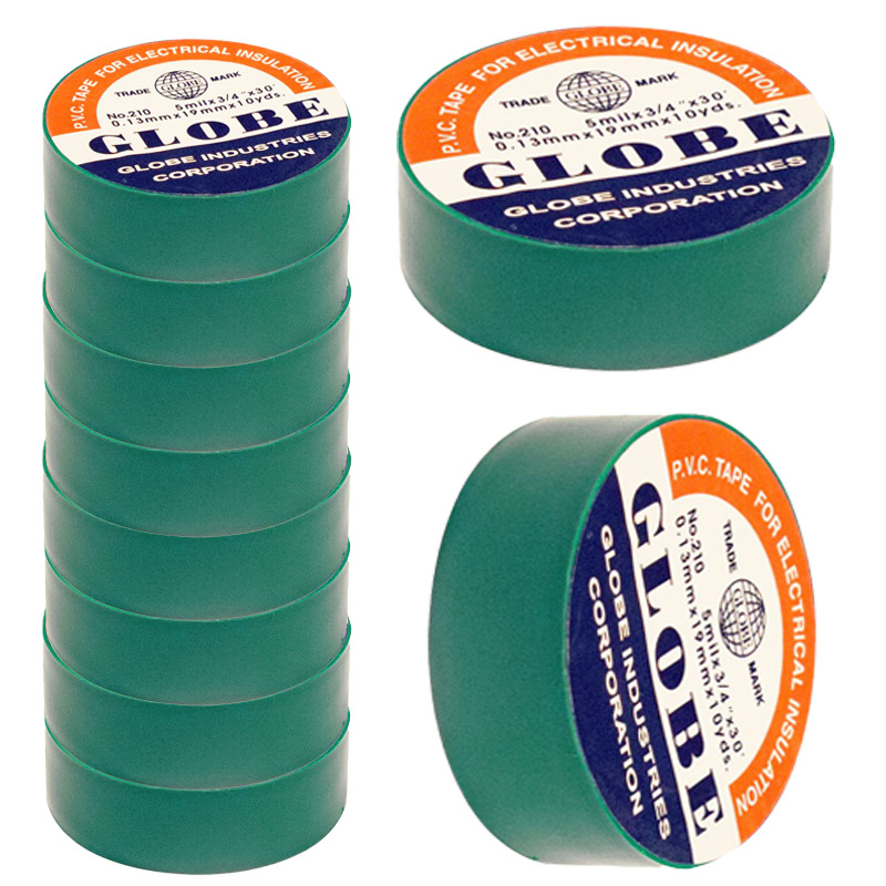 GLOBE İZOLE BANT YEŞİL 10LUK  0.13MMX19MM (4767)