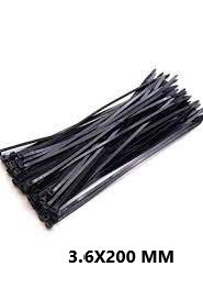 PLASTİK ÇIRT KELEPÇE 100 PARÇA SİYAH 3.6X200MM. (4767)