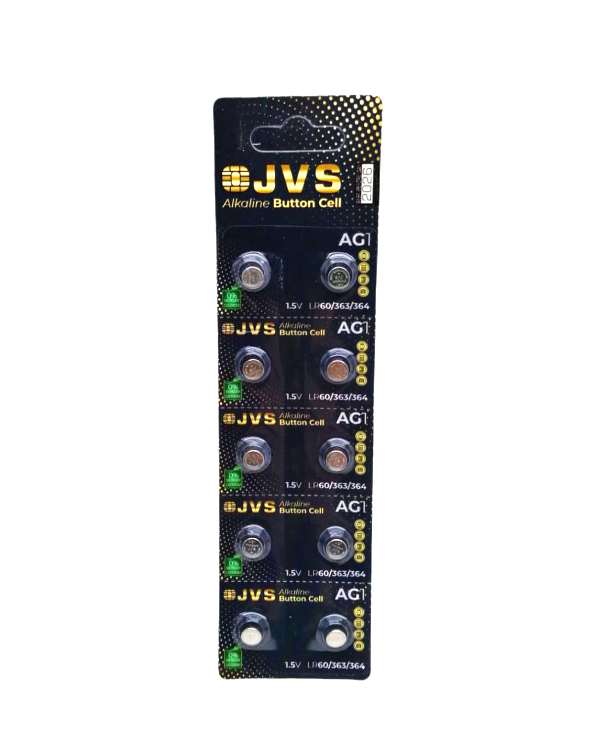 JVS AG1 1.5V LR60 SAAT PİLİ 10LU KART (4767)