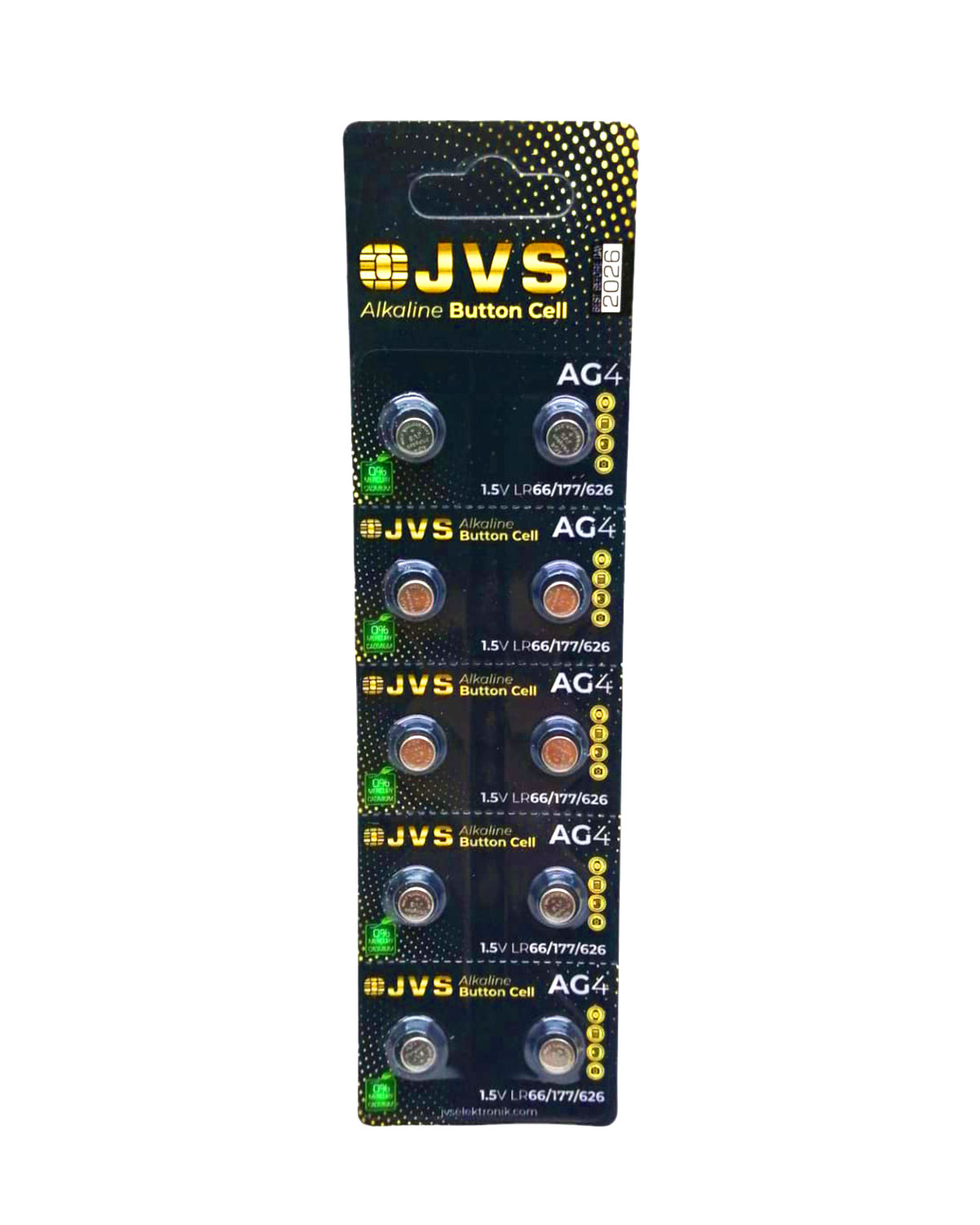 JVS AG4 1.5V LR66 SAAT PİLİ 10LU KART (4767)