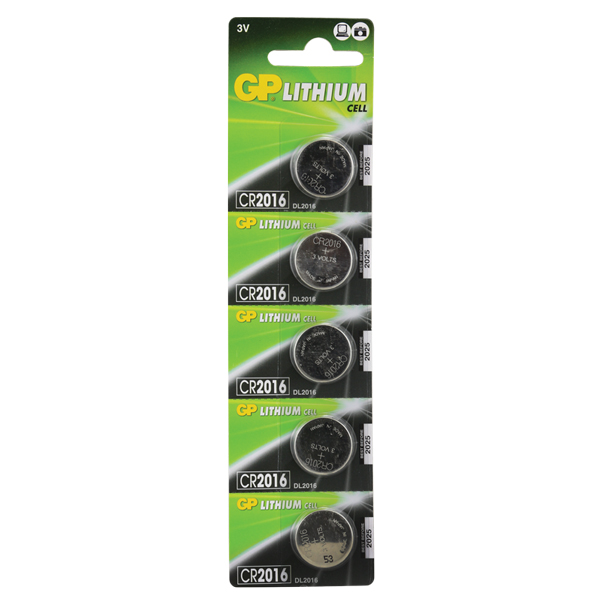 GP CR2016 3V LİTYUM PARA PİL 5Lİ PAKET (4767)