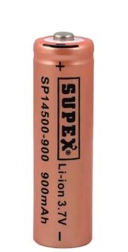 SUPEX SP14500-900S LİTYUM ION 3.7V 900MAH ŞARJ EDİLEBİLİR BAŞLIKLI PİL (4767)