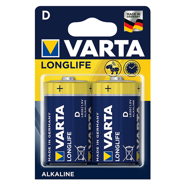 VARTA LONGLIFE POWER ALKALİN BÜYÜK BOY D PİL 2Lİ PAKET FİYAT (4767)
