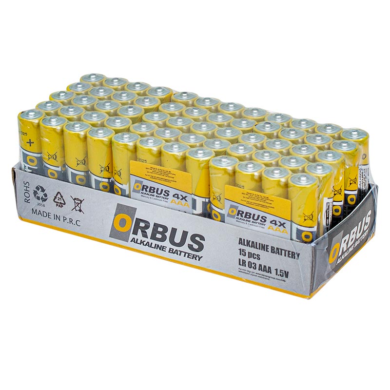 ORBUS AAA ALKALİN İNCE KALEM PİL 60LI PAKET ORB-LR03 (4767)