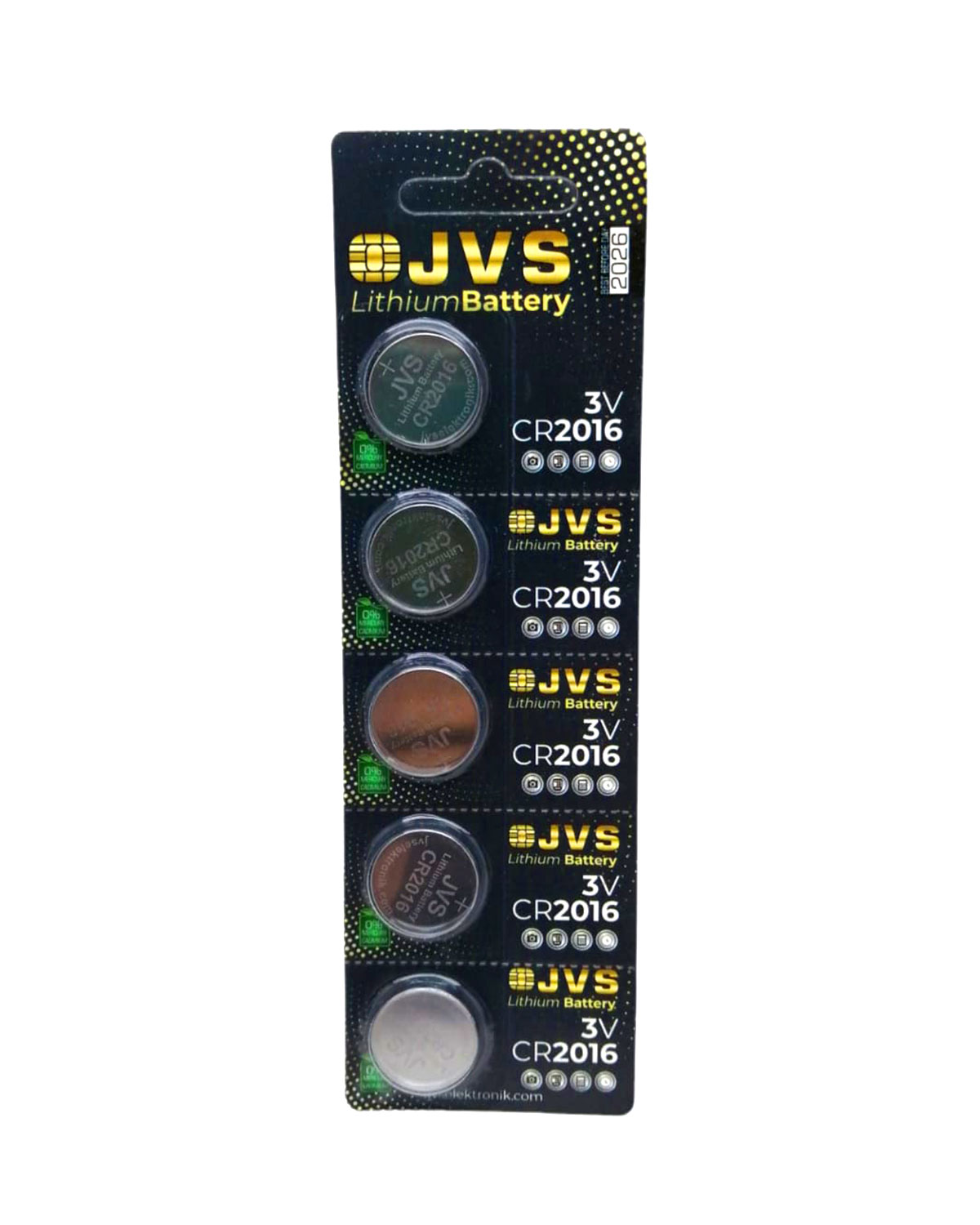 JVS CR2016 3V PARA PİLİ 5Lİ KART (4767)