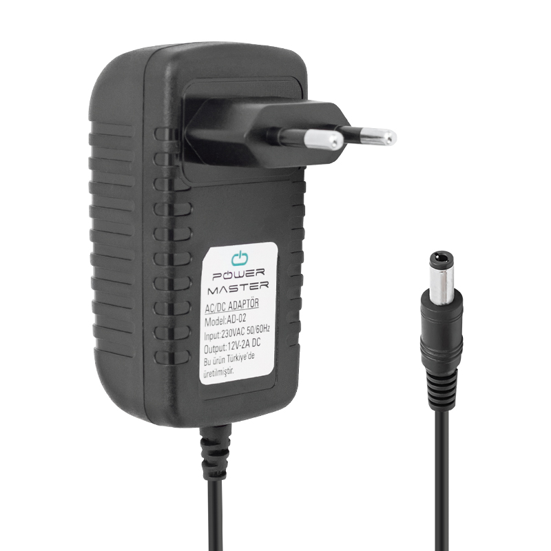 12 VOLT - 2 AMPER PLASTİK KASA PRİZ TİPİ ADAPTÖR 5.5*2.5 UÇ (4767)