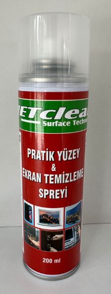 JETCLEAN 200ML PRATİK YÜZEY VE EKRAN TEMİZLEME SPREYİ (4767)