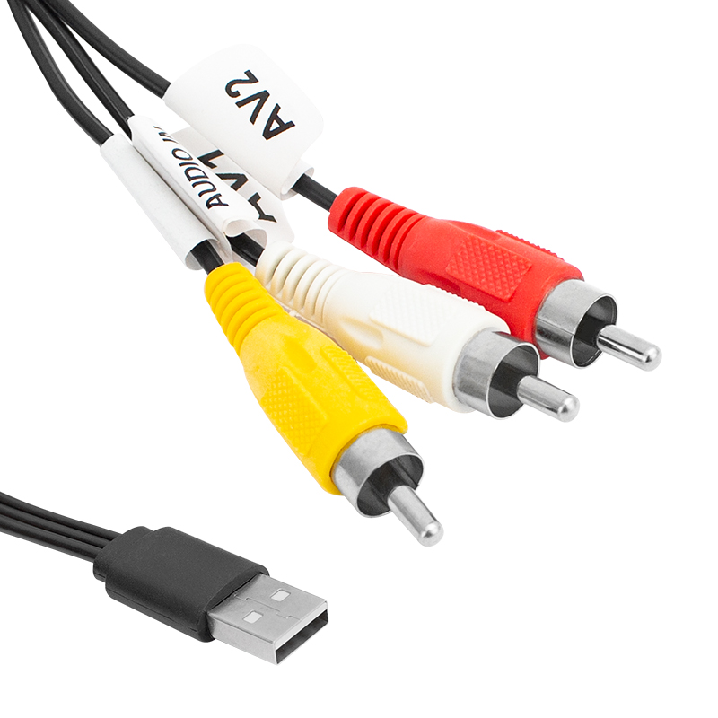 3 RCA + USB ÇEVİRİCİ 1.2 METRE KABLO USB TO 3 RCA (SECONDER HY7024) (4767)