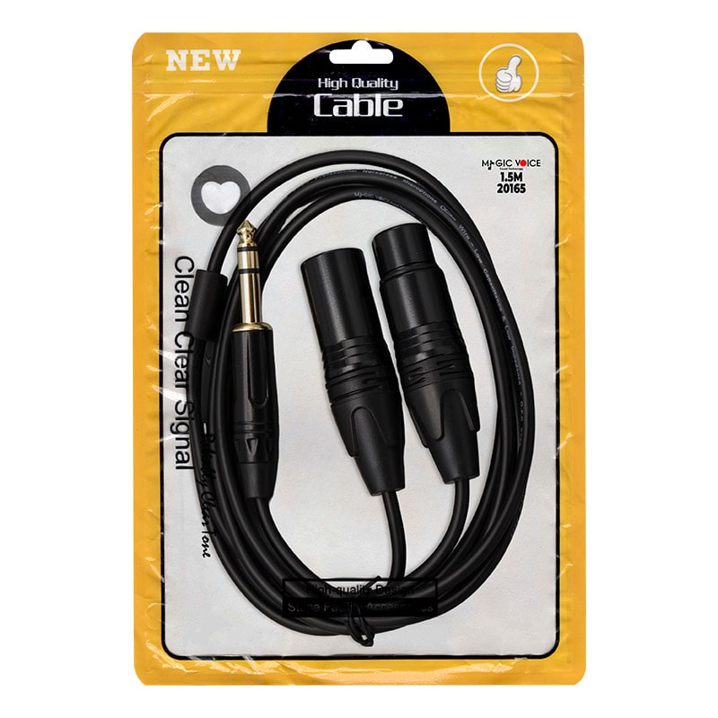 LD390A CANON ERKEK DİŞİ + 6.3MM STEREO ERKEK 1.5 METRE KABLO (4767)