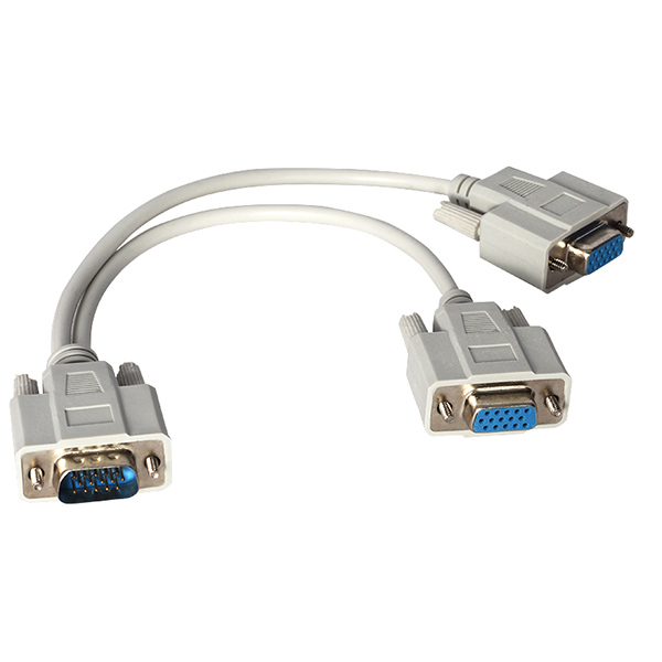 X VGA ERKEK / 2 X VGA DİŞİ 30 CM VGA ÇATAL KABLO * PLATOON PL-7275 (4767)