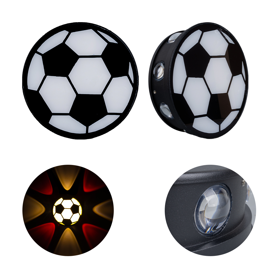 GÜN IŞIĞI - KIRMIZI FUTBOL TOPU DEKORATİF LED DUVAR APLİK (4767)