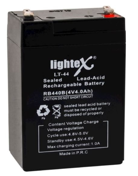 LIGHTEX LT-44 4 VOLT - 4 AMPER KURU AKÜ (IŞILDAK AKÜSÜ) (4767)