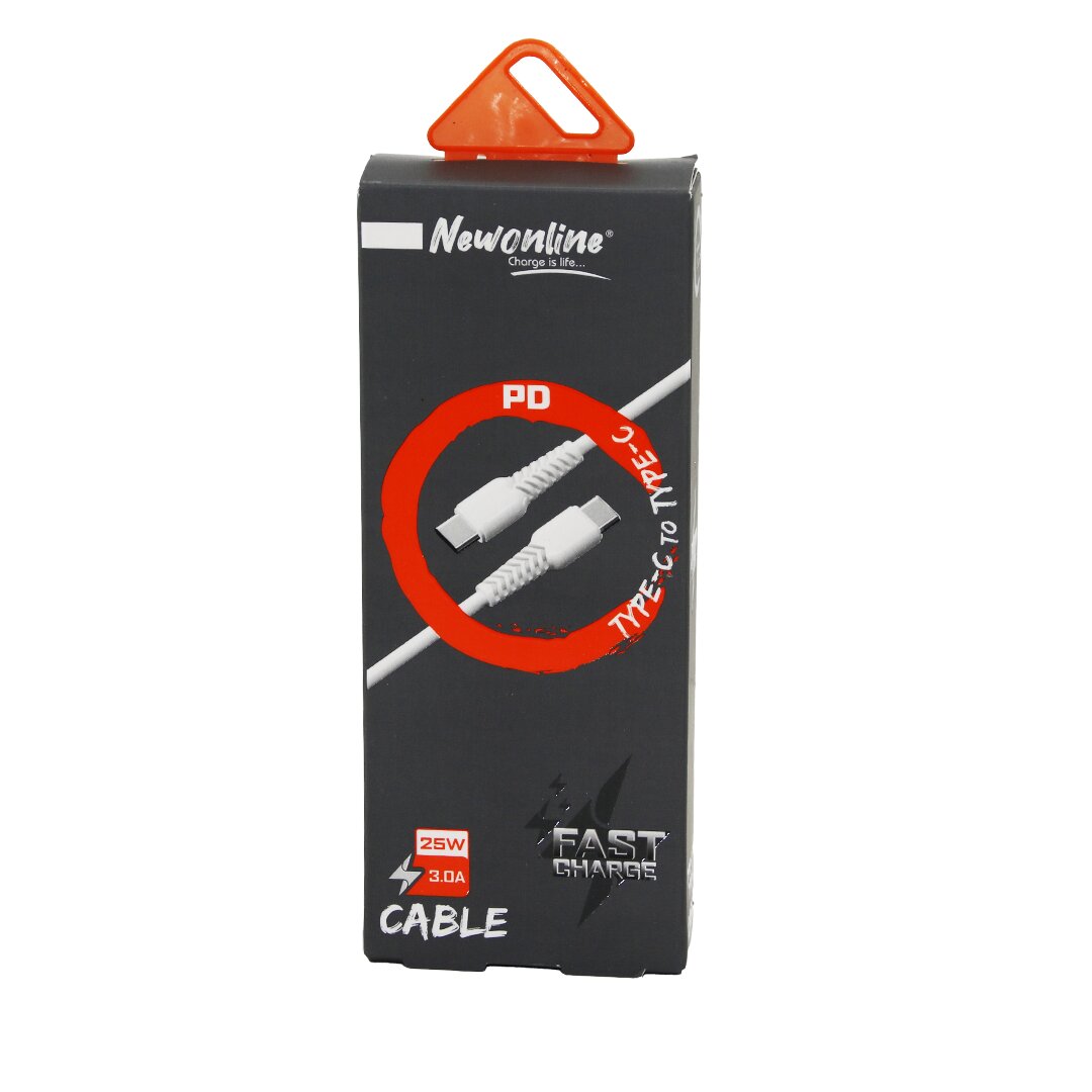 TYPE-C CEP TELEFON - DATA ŞARJ KABLOSU 25W 3.0A - 1MT NW-TYP-TYP TYPE-C - (4767)
