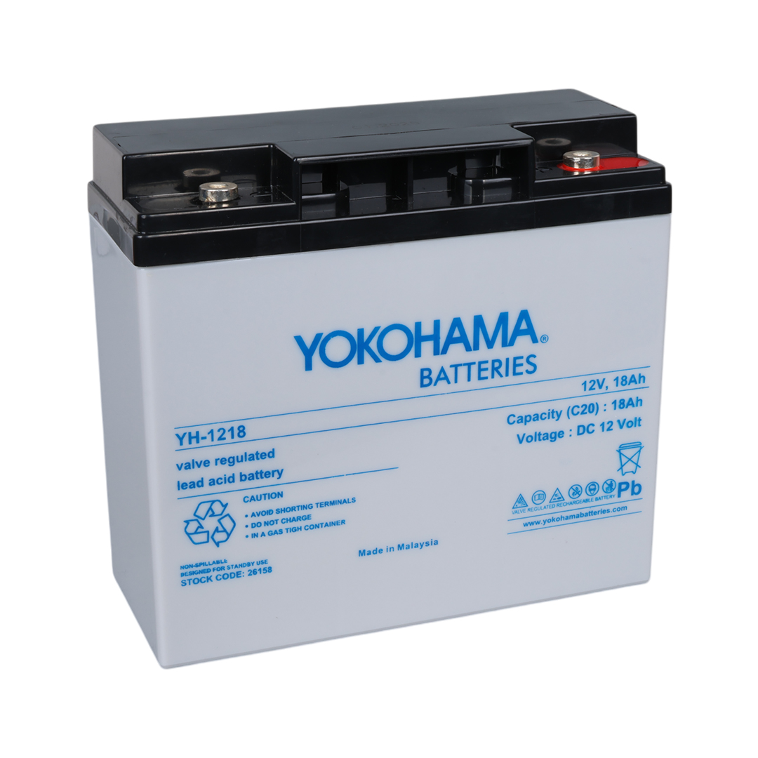 YOKOHAMA YH-1218 12 VOLT - 18 AMPER KURU AKÜ (181 X 76 X 167 MM) (4767)