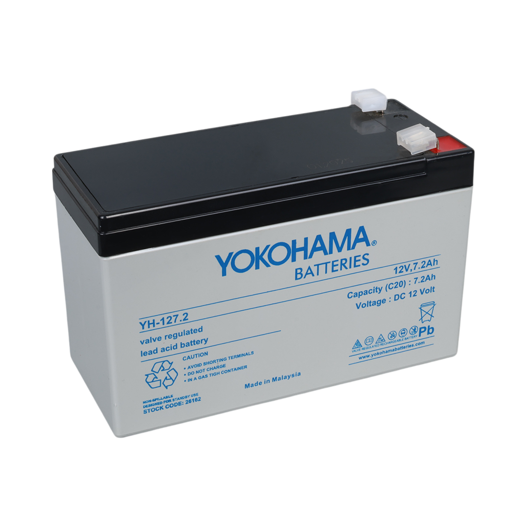 YOKOHAMA YH-127.2 12 VOLT - 7.2 AMPER UPSLER İÇİN KURU AKÜ (150 X 65 X 90 MM) (4767)