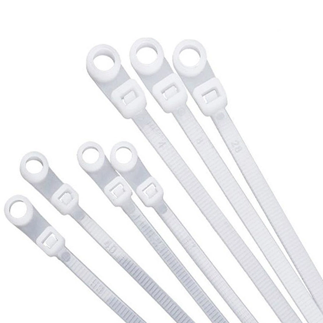 DELİKLİ BEYAZ KABLO BAĞI 3.6X200MM  (100LÜ PAKET) (4767)
