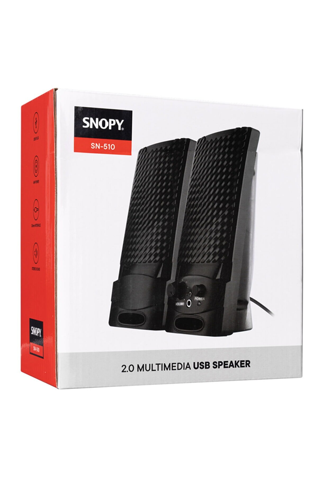 SNOPY SN-510 3 WATT USB 2.0 SİYAH  1+1 SPEAKER (4767)