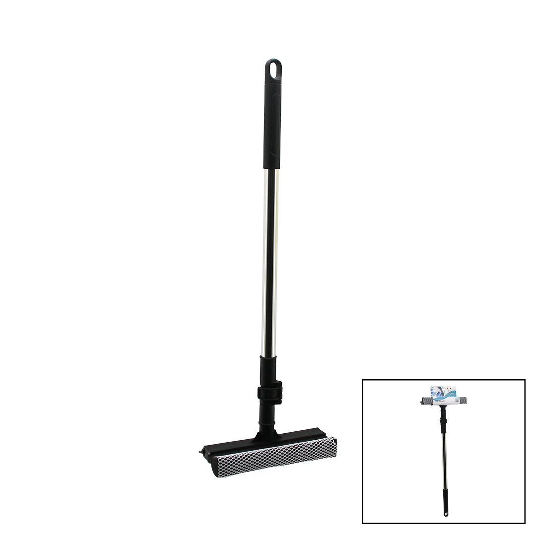 2İN1 BAŞLI=ÇEKPAS - FİLE KAPLI SÜNGER ÇOK AMAÇLI YÜZEY TEMİZLİK MOP - CAMSİL KİLİTLİ UZAYAN METAL SAP=56-94CM (4767)