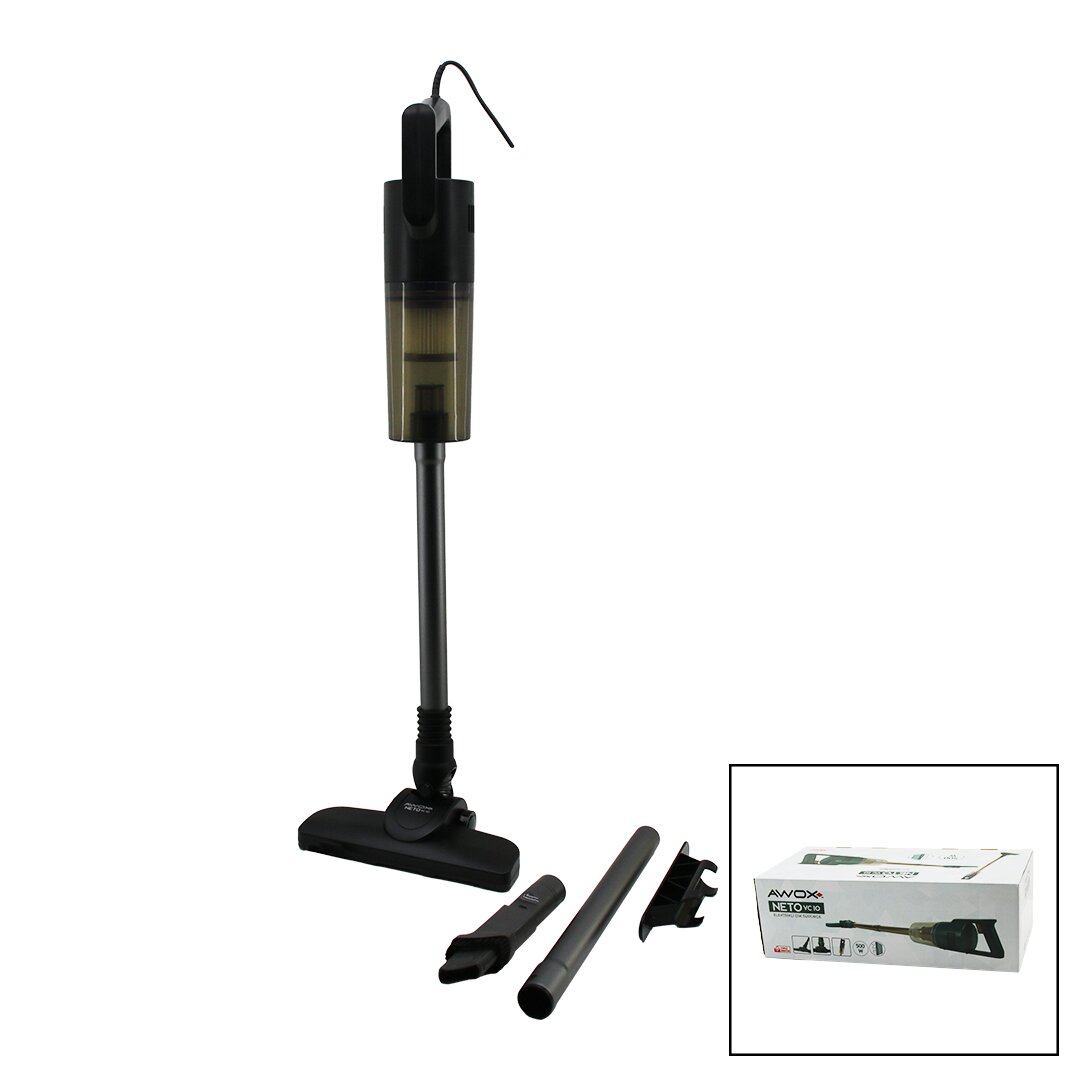 AWOX NETO VC-10 GRİ METAL SAPLI DİK ELEKTRİKLİ SÜPÜRGE 500W 5MT KABLOSAP=75+35=110CMHEPA FİLTRE (4767)
