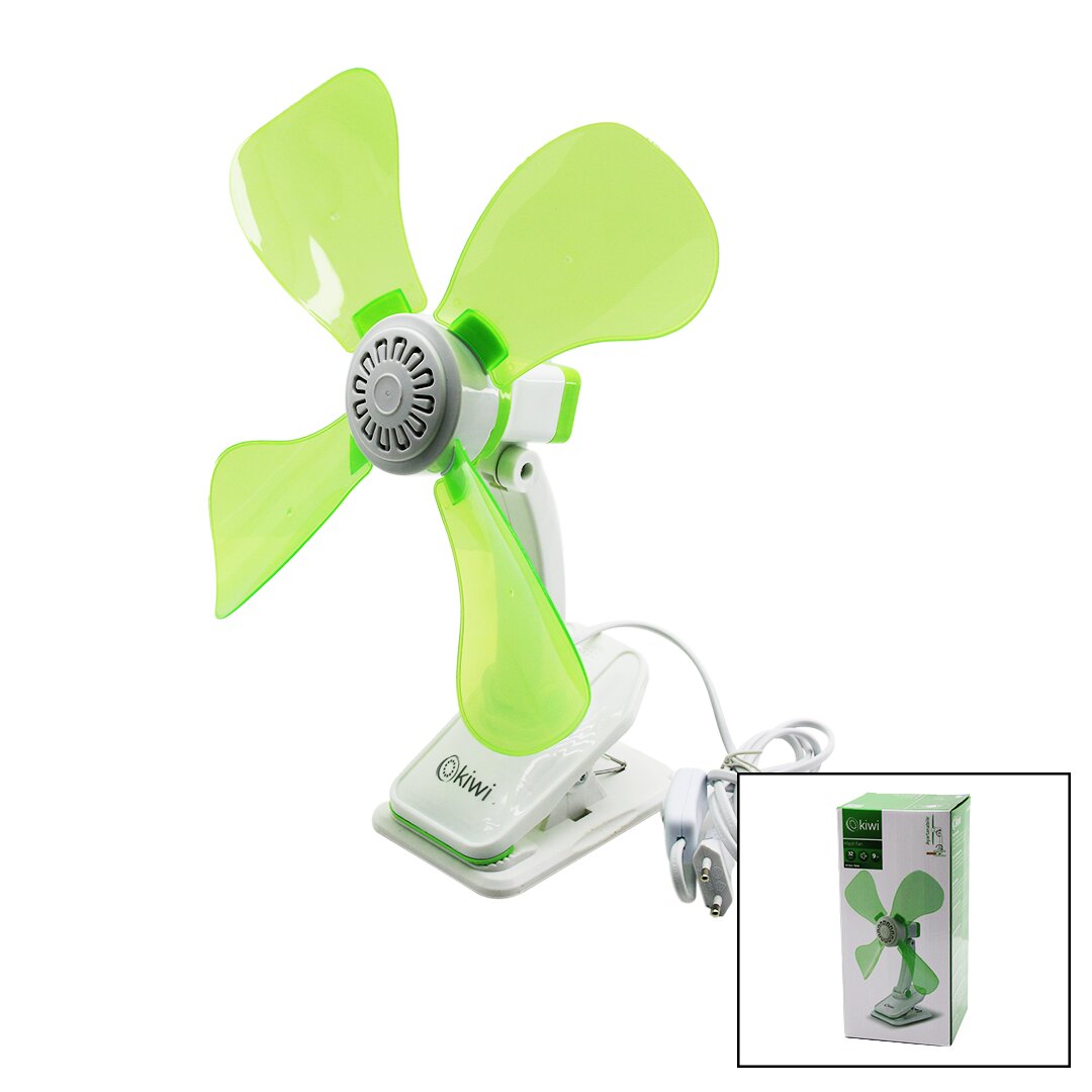 KİWİ KFAN-7604 2İN1= MANDALLI - MASA ÜSTÜ VANTİLATÖR 180° AKROBAT9W - ÇAP: 32CM 4-RENKLİ PLASTİK KANAT - GÖVDE (4767)