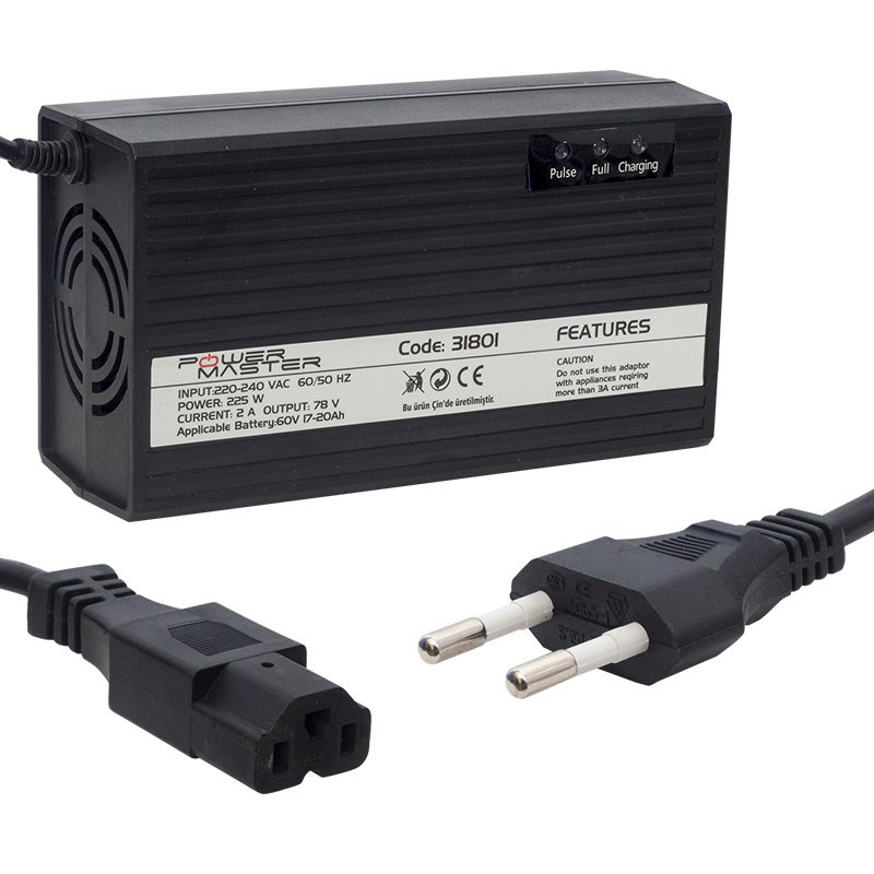 60 VOLT - 20 AMPER ELEKTRİKLİ BİSİKLET ŞARJ CİHAZI (4767)