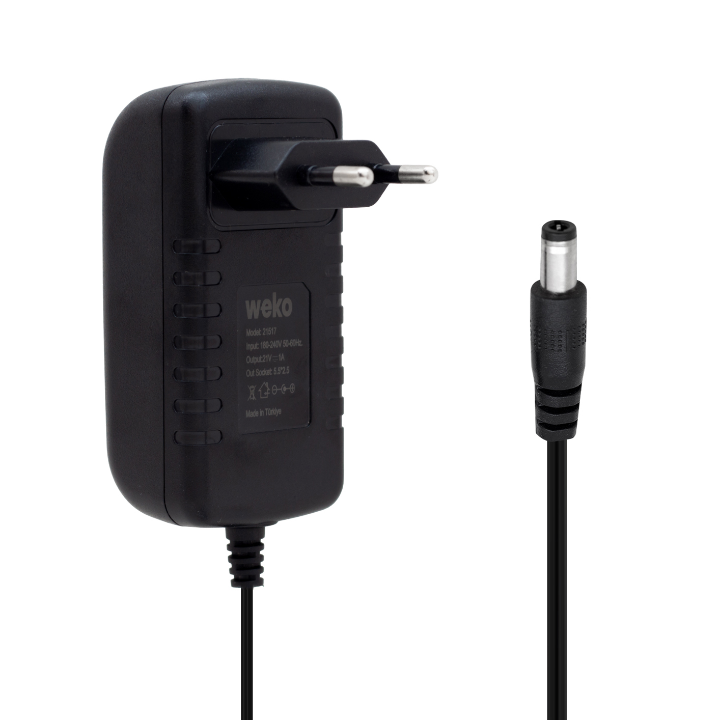 21 VOLT - 1 AMPER 5.5*2.5 UÇLU YERLİ ÜRETİM ŞARJLI MATKAP ADAPTÖRÜ (4767)