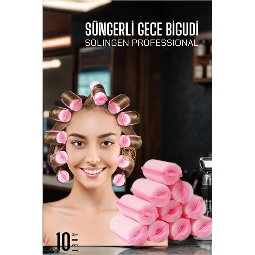 Turk Süngerli Gece Bigudisi 3 cm 10 Adet Solingen Professional