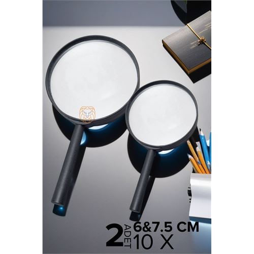 Turk 10X Büyüteç 6 ve 7,5 cm 2 li SET