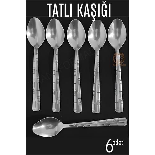 Turk Tatlı Kaşığı Seti Veneta 6 lı Paslanmaz