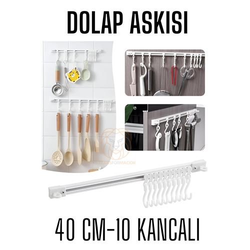 Turk Kayar Askılı Mutfak Dolap Askısı Banyo Askısı